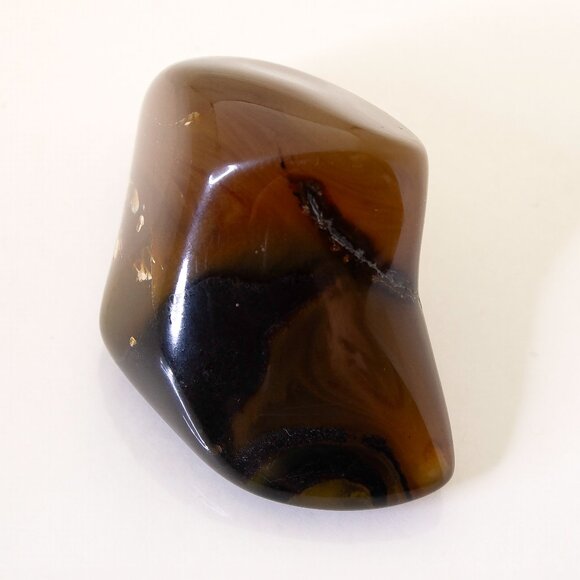 Polished Fossilized Amber Stone, Palm Piece, House Warming Gift, 27.1 grams - Picture 2 of 6